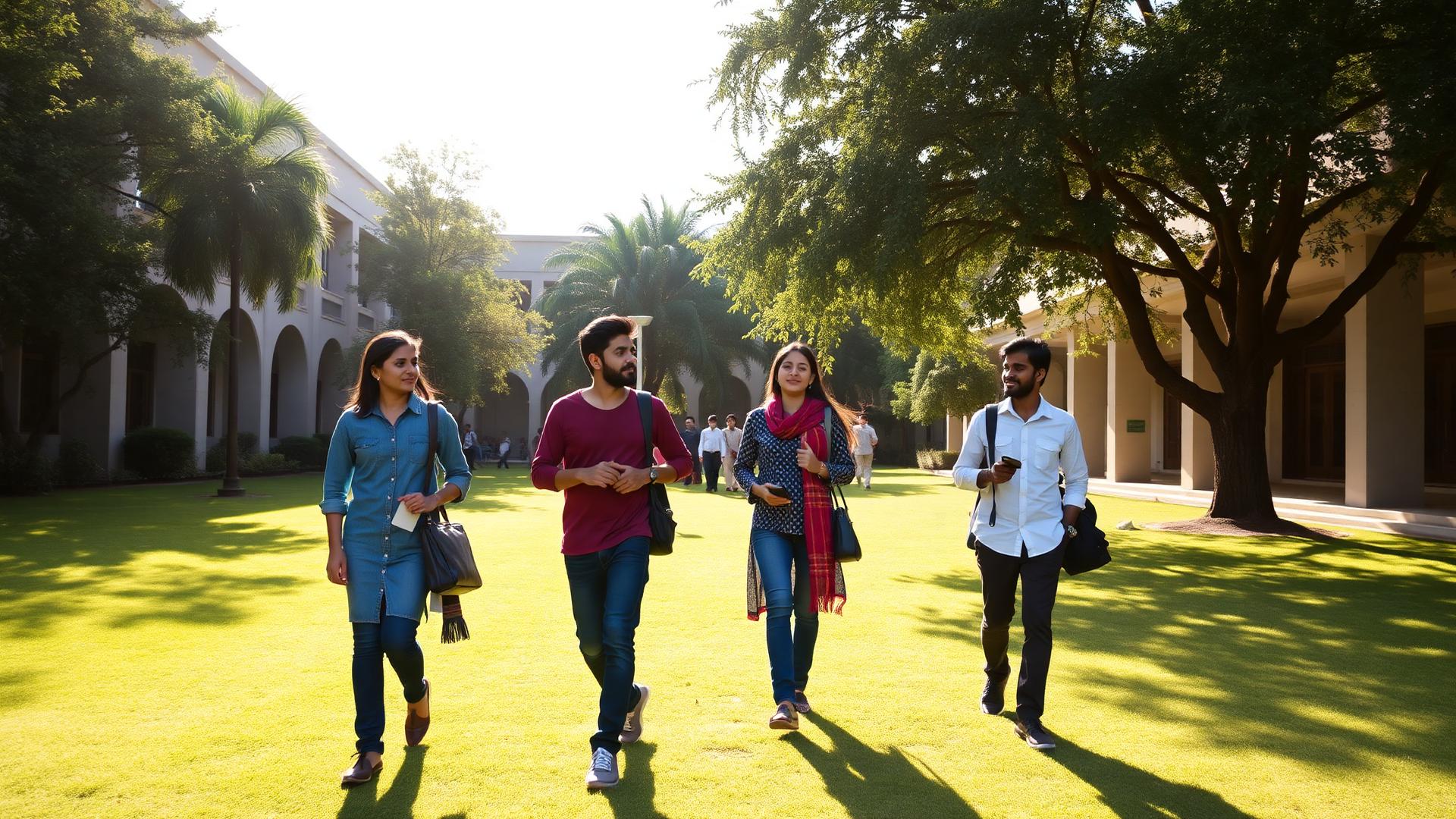 Students on campus