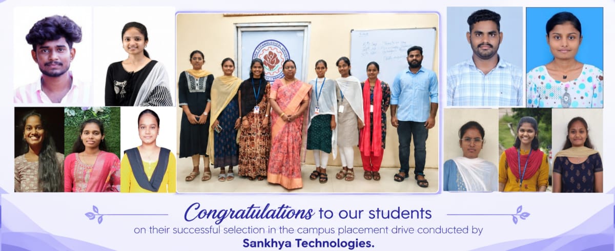 Congratulations to 10 IT Students Selected in Sankhya Technologies Campus Placement Drive