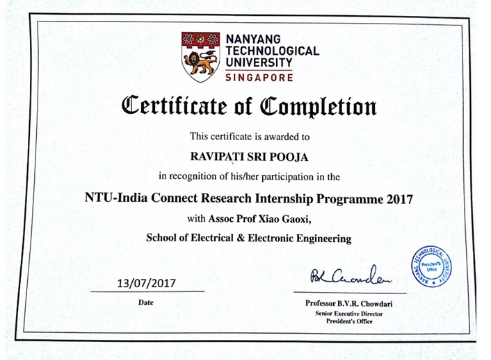 Ntu Certificate