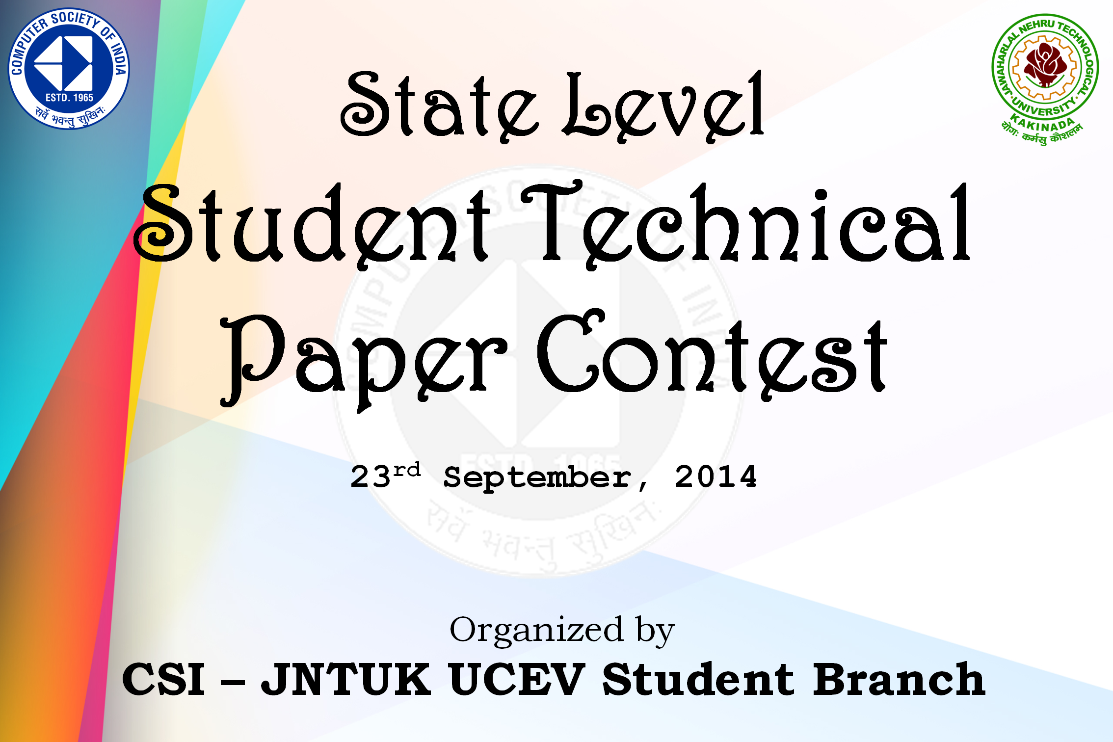 STATE LEVEL STUDENT TECHNICAL PAPER CONTEST